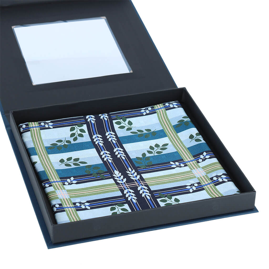 Symrebakken silkeskjerf – Blå